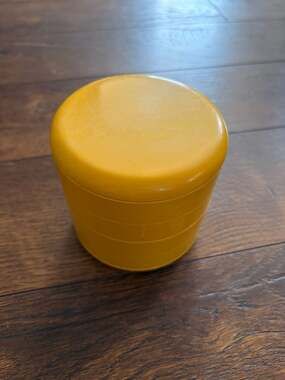 Vintage Rino Pirovano Italy Yellow Stacking Plastic Organizer Box Art 902 Mid Ce